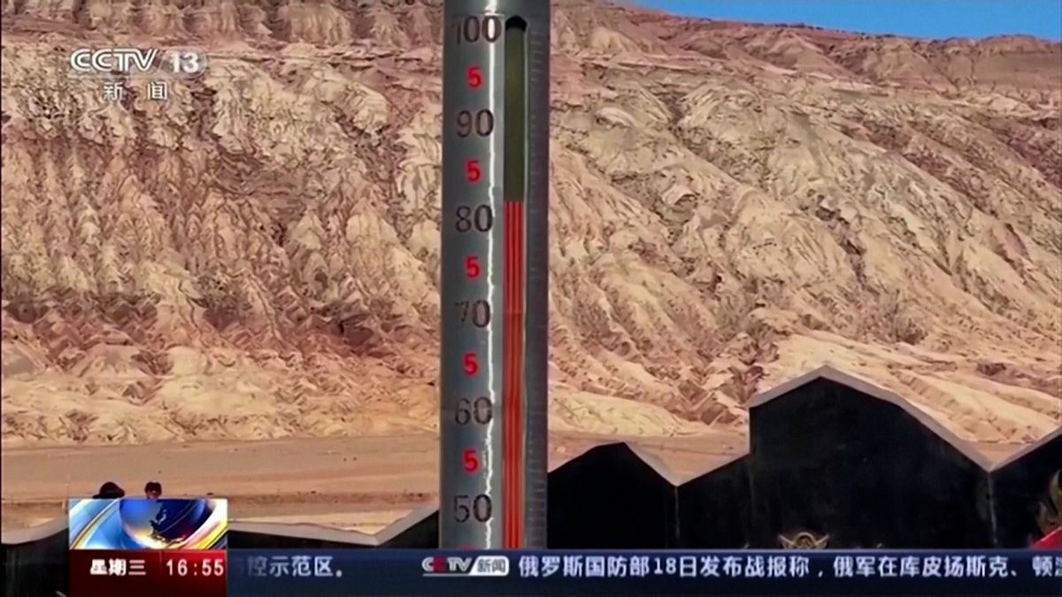V Ujgurské oblasti dosáhla teplota zemského povrchu 80 stupňů